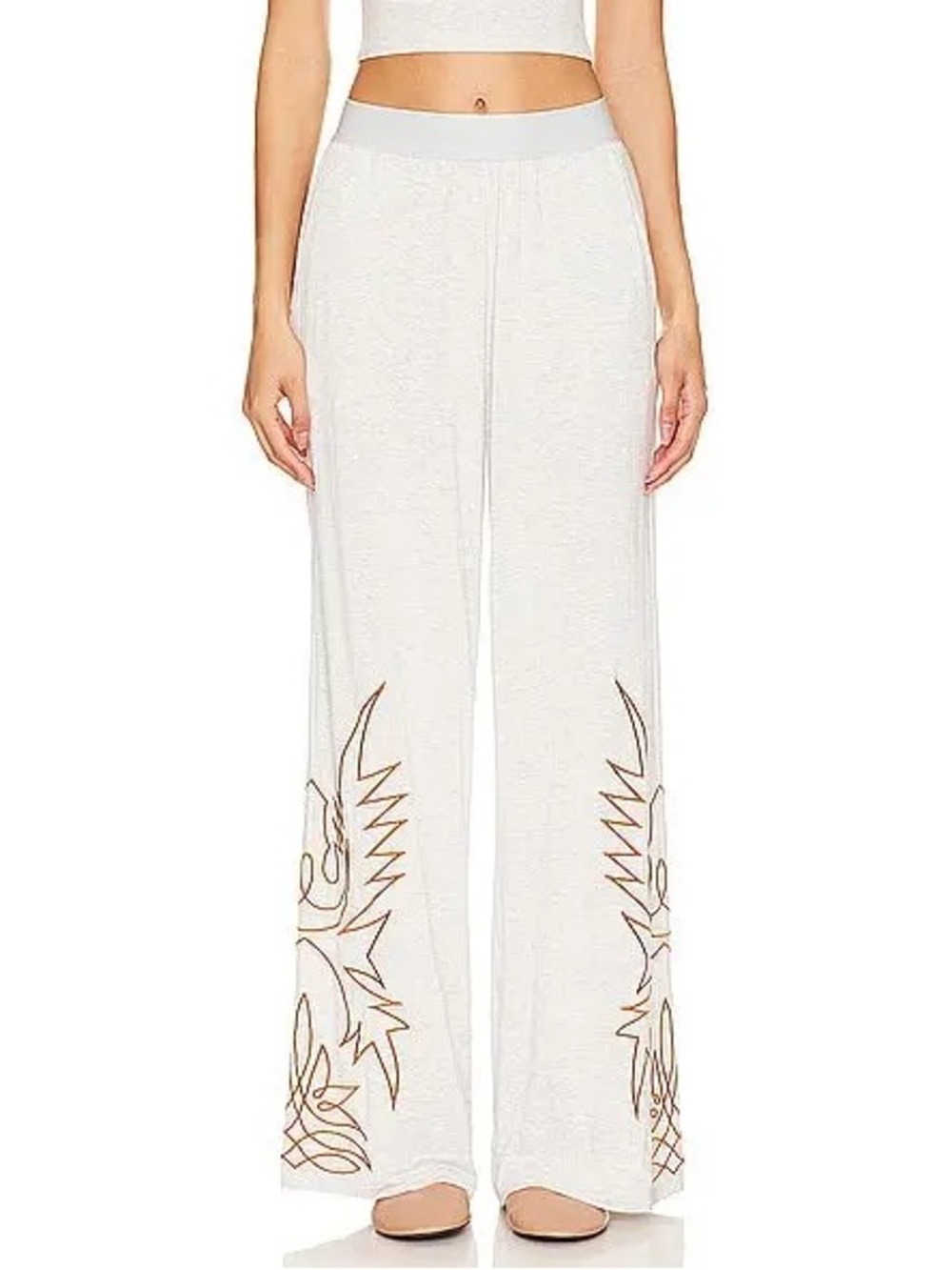 Understated Leather J’Adore Cowboy Wide Leg Pants in Gray